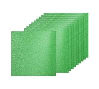 PATIKIL 20Sheets Grass Green Glitter Cardstock, 12x12In Glitter Paper Card Stock Shiny Scrapbook 250gsm Sparkly Paper Large Shimmer for Crafts Scrapbook DIY Art Wedding Party
