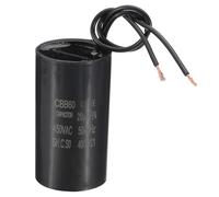 PATIKIL 20uf CBB60 Run Capacitor, AC 450V 2 Wires 50/60Hz Motor Running Capacitor 70x37x70, Black