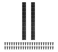 PATIKIL 20x2 Inch Piano Hinge, 2 Pack 304 Stainless Steel Continuous Hinge with Holes for Piano Gate Door Wooden Storage Box Cabinet Boat, Black