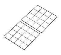 PATIKIL 20x20cm Wire Grid Panel, 2 Pack Board Photo Pictures Memo Display Grid Panels Hanging Organizer Wall Decorative Panel for Home Office Wedding, Black