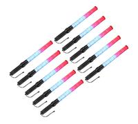 PATIKIL 21 Inch Traffic Wands, 10 Pcs 2 Flashing Modes LED Warning Light Police Signal Controller with Wrist Lanyard for Car Direct, Traffic, Airport, Parking Guide, Red/Blue