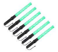 PATIKIL 21 Inch Traffic Wands, 6 Pcs 2 Flashing Modes LED Warning Light Police Signal Controller with Wrist Lanyard for Car Direct, Traffic, Airport, Parking Guide, Green