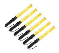 PATIKIL 21 Inch Traffic Wands, 6 Pcs 2 Flashing Modes LED Warning Light Police Signal Controller with Wrist Lanyard for Car Direct, Traffic, Airport, Parking Guide, Yellow