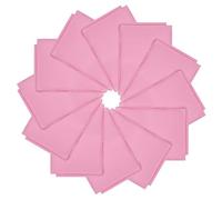 PATIKIL 21"x21" Large Solid Color Bandanas, 12 Pack Bulk Blank Head Bandannas Multifunctional Headband Scarf Neckerchief for Women and Men, Pink
