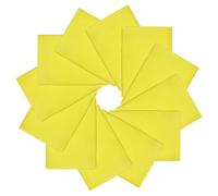 PATIKIL 21"x21" Large Solid Color Bandanas, 12 Pack Bulk Blank Head Bandannas Multifunctional Headband Scarf Neckerchief for Women and Men, Yellow