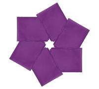 PATIKIL 21"x21" Large Solid Color Bandanas, 6 Pack Bulk Blank Head Bandannas Multifunctional Headband Scarf Neckerchief for Women and Men, Dark Purple