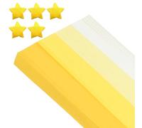 PATIKIL 2160 Sheets Origami Star Paper Strips, 4 Gradient Yellow Paper Star Strips Lucky Star Paper for DIY Hand Art Crafts, 9.4x1/2inch
