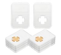 PATIKIL 21mm Coin Slab Display Holder, 10Pcs Clear Coin Case Storage Plastic Four-Point Box for Coin Collectors Collection Protection Organize
