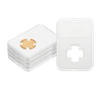 PATIKIL 21mm Coin Slab Display Holder, 5Pcs Clear Coin Case Storage Plastic Four-Point Box for Coin Collectors Collection Protection Organize