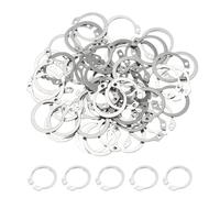 PATIKIL 22.5mm OD External Retaining Rings, 50 Pcs C-Clip Retaining Shaft Snap Rings 304 Stainless Steel External Circlip for Automobile Valve Equipment Bearings