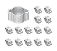 PATIKIL 22 Pcs Double Ear Hose Clamp, 7-9mm 304 Stainless Steel O Clip Crimp Rings, Pipe Clamps for Fuel Petrol Pipe Tube Fitting Connections