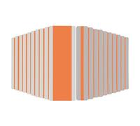 PATIKIL 22 Pcs Dyslexia Reading Tools, 2 Sizes Reading Tracker Guided Reading Strips Colored Overlay Highlight Bookmarks for Teacher, Orange