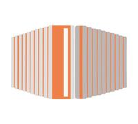 PATIKIL 22 Pcs Dyslexia Reading Tools, 2 Sizes Reading Tracker Guided Reading Strips with Transparent Strip Colored Overlay Highlight Bookmarks for Teacher, Orange