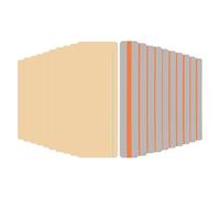 PATIKIL 22 Pcs Dyslexia Reading Tools, 2 Sizes Reading Tracker Ruler Guided Reading Strips with Line Colored Overlay Highlight Bookmarks for Teacher, Orange