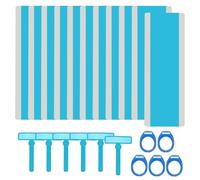 PATIKIL 22 Pcs Dyslexia Reading Tools, Colored Overlay Reading Tracker Guided Reading Strips Highlight Bookmarks with Finger Pointers for Teacher, Blue