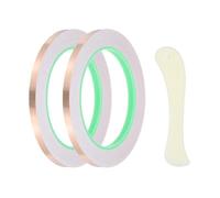 PATIKIL 22 Yard 1/4 Inch Copper Foil Tape,2 Roll Copper Tape with Conductive Stained Glass Foil Tool with Scraper for Stained Tools DIY Crafting