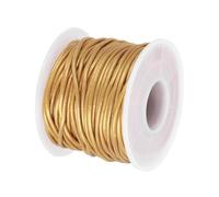 PATIKIL 22 Yard x 1.5mm Round Leather Cord for Jewelry Making, Leather String Lace Leather Rope Spool for Crafting Necklace Bracelet Beading Lanyard Braiding, Gold Tone