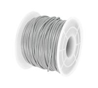 PATIKIL 22 Yard x 1.5mm Round Leather Cord for Jewelry Making, Leather String Lace Leather Rope Spool for Crafting Necklace Bracelet Beading Lanyard Braiding, Silver Tone