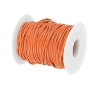PATIKIL 22 Yard x 2mm Round Leather Cord for Jewelry Making, Leather String Lace Leather Rope Spool for Crafting Necklace Bracelet Beading Lanyard Braiding, Orange