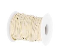 PATIKIL 22 Yard x 2mm Round Leather Cord for Jewelry Making, Leather String Lace Leather Rope Spool for Crafting Necklace Bracelet Beading Lanyard Braiding, Beige