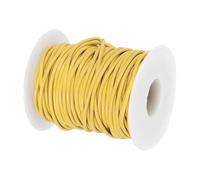 PATIKIL 22 Yard x 2mm Round Leather Cord for Jewelry Making, Leather String Lace Leather Rope Spool for Crafting Necklace Bracelet Beading Lanyard Braiding, Yellow