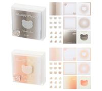 PATIKIL 224 Sheets Colorful Square Sticky Notes, 2.7x2.7 Self-Sticky Note Pads Adhesive Memo Pads Bulk for Home Office Desk Supplies Notebook Journal, Coffee/Orange