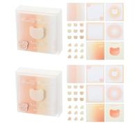 PATIKIL 224 Sheets Colorful Square Sticky Notes, 2.7x2.7 Self-Sticky Note Pads Adhesive Memo Pads Bulk for Home Office Desk Supplies Notebook Journal, Orange