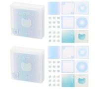 PATIKIL 224 Sheets Colorful Square Sticky Notes, 2.7x2.7 Self-Sticky Note Pads Adhesive Memo Pads Bulk for Home Office Desk Supplies Notebook Journal, Blue