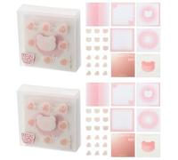 PATIKIL 224 Sheets Colorful Square Sticky Notes, 2.7x2.7 Self-Sticky Note Pads Adhesive Memo Pads Bulk for Home Office Desk Supplies Notebook Journal, Pink