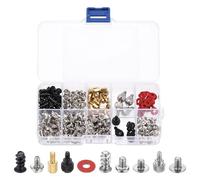 PATIKIL 228Pcs Computer Case Fan Screws Kit, Carbon Steel PC Cooling Fan Mount Screws for DIY Repair Motherboard Radiators PC Case, Black