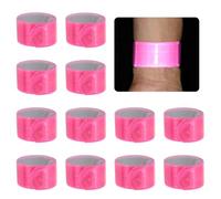 PATIKIL 22cm Reflective Bands, 12pcs Reflective Arm Bands Straps Wrist Reflective Running Gear Safety Reflective Straps Bracelets High Visibility for Night Walking Bicycle, Pink