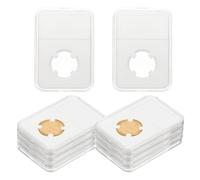 PATIKIL 22mm Coin Slab Display Holder, 10Pcs Clear Coin Case Storage Plastic Four-Point Box for Coin Collectors Collection Protection Organize