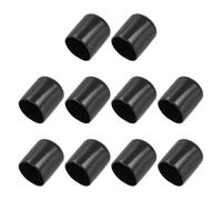 PATIKIL 22MM Vinyl Rubber End Caps, 10 Pack Flexible Bolt Screw Covers Caps Round Thread Protector Caps for Metal Tubing Rod Bolts, Black