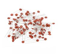 PATIKIL 22nf 50V Ceramic Disc Capacitor, 100 Pcs Ceramic Chip Capacitor Assortment Kit for Power Circuits Industrial Equipment,Brown Red