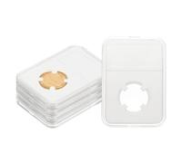 PATIKIL 23mm Coin Slab Display Holder, 5Pcs Clear Coin Case Storage Plastic Four-Point Box for Coin Collectors Collection Protection Organize