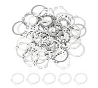 PATIKIL 24.5mm OD External Retaining Rings, 50 Pcs C-Clip Retaining Shaft Snap Rings 304 Stainless Steel External Circlip for Automobile Valve Equipment Bearings