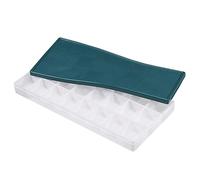 PATIKIL 24 Compartments Paint Palette, Plastic Painting Tray Deep Saver Box with Soft Cover for Watercolor, Gouache, Oil Paint, Art