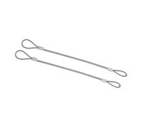 PATIKIL 24 Inch Safety Cable Lock, 2 Pcs 304 Stainless Steel Security Wire Ropes 0.2" Dia Double Loop Anti-Theft Safety for Bicycles Luggage Stage Lighting, Clear