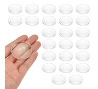PATIKIL 24 Pack Biconvex Lens, 42mm Dia. 42mm Focal Length Aspheric Optical Lenses Magnifier Paperweight Acrylic Double Convex for DIY Office Desk Home Science Experiment Telescope