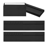 PATIKIL 24 Pack Black #10 Business Envelopes, Colored Self Seal Letter Size Envelopes for Business Mailing Office Checks Invitation, 24.1 x 10.5 cm