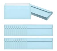 PATIKIL 24 Pack Light Blue #10 Business Envelopes, Colored Self Seal Letter Size Envelopes for Business Mailing Office Checks Invitation, 24.1 x 10.5 cm