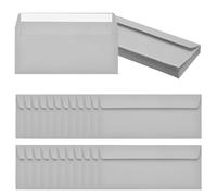 PATIKIL 24 Pack Light Gray #10 Business Envelopes, Colored Self Seal Letter Size Envelopes for Business Mailing Office Checks Invitation, 24.1 x 10.5 cm