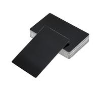 PATIKIL 24 Pack Metal Business Cards Anodized 0.8mm Thick Anodized Aluminum Blanks Name Card 3.4x2.1Inch Laser Engrave Printable Name Card for Custom DIY, Black