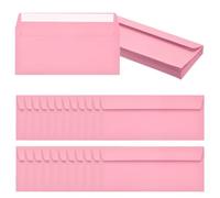 PATIKIL 24 Pack Pink #10 Business Envelopes, Colored Self Seal Letter Size Envelopes for Business Mailing Office Checks Invitation, 24.1 x 10.5 cm