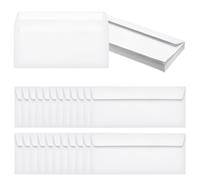 PATIKIL 24 Pack White #10 Business Envelopes, Colored Self Seal Letter Size Envelopes for Business Mailing Office Checks Invitation, 24.1 x 10.5 cm