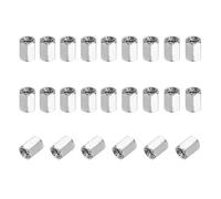 PATIKIL 24 Pcs 4-40 6mm Male Female Hex Standoff, Nickel Plated Copper PCB Motherboard Spacer Standoffs for Computer Cases Circuit Boards FPV Drone Quadcopter, Silver