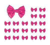 PATIKIL 24 Pcs Ribbon Bows for Gift Wrapping 3.5" Satin Ribbon Bowknot with Twist Ties for Crafts Treat Bag Bridal Shower Thanksgiving Wedding Decor, Rose Red