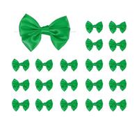 PATIKIL 24 Pcs Ribbon Bows for Gift Wrapping 3.5" Satin Ribbon Bowknot with Twist Ties for Crafts Treat Bag Bridal Shower Thanksgiving Wedding Decor, Green