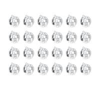 PATIKIL 24 Pcs Silver Disco 4D Ball Cake Decorations, 2cm, 70s Disco Themed Cake Decorations for Birthday Party