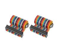 PATIKIL 24 Pins IDC Connector Flat Ribbon Cable 2.54 mm Pitch Length 150 mm Wide 30 Mm, 2 Pcs Dual Row Data Cable Female to Female for IDE Drive Printer Industrial DIY Electronics